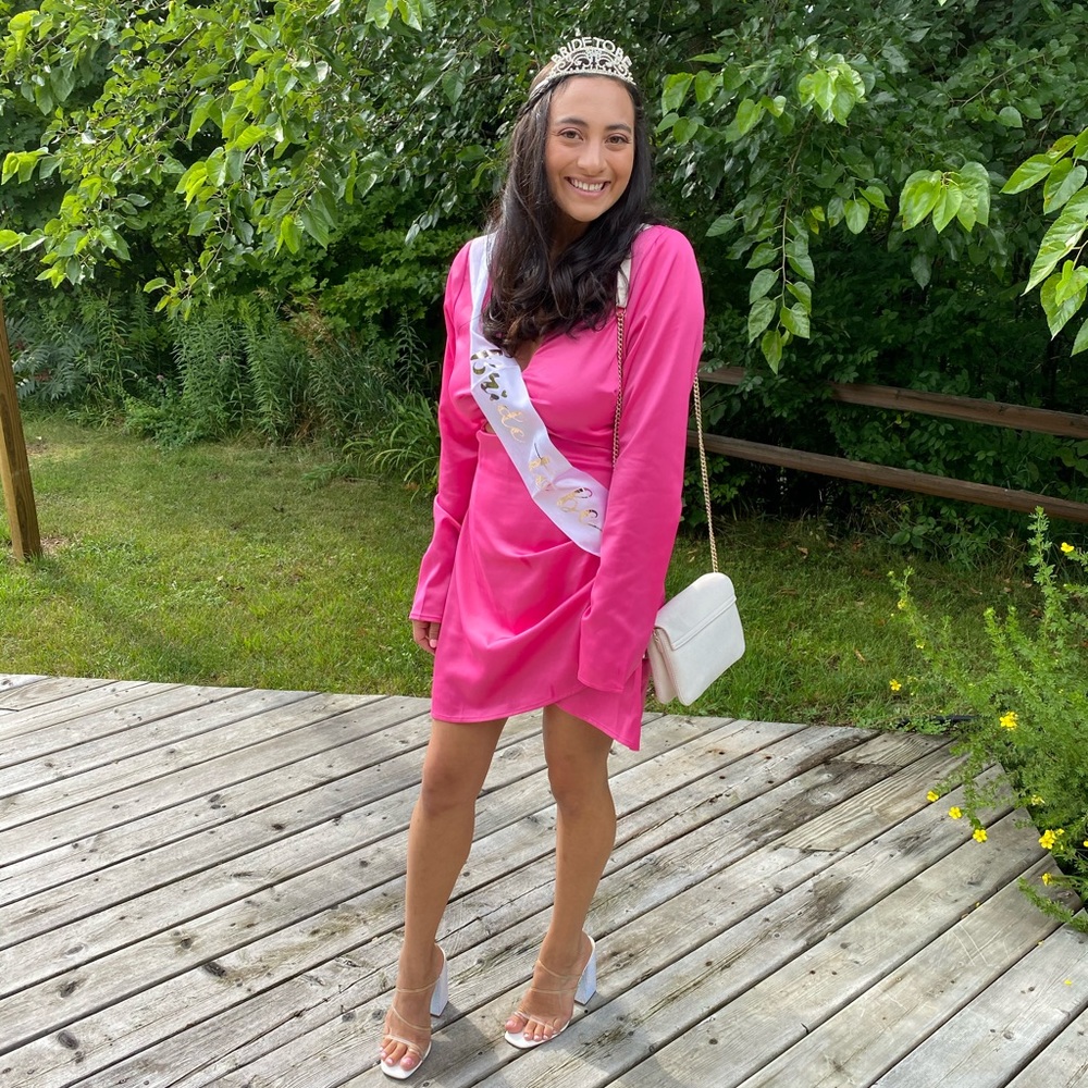 Tobi hot pink party dress